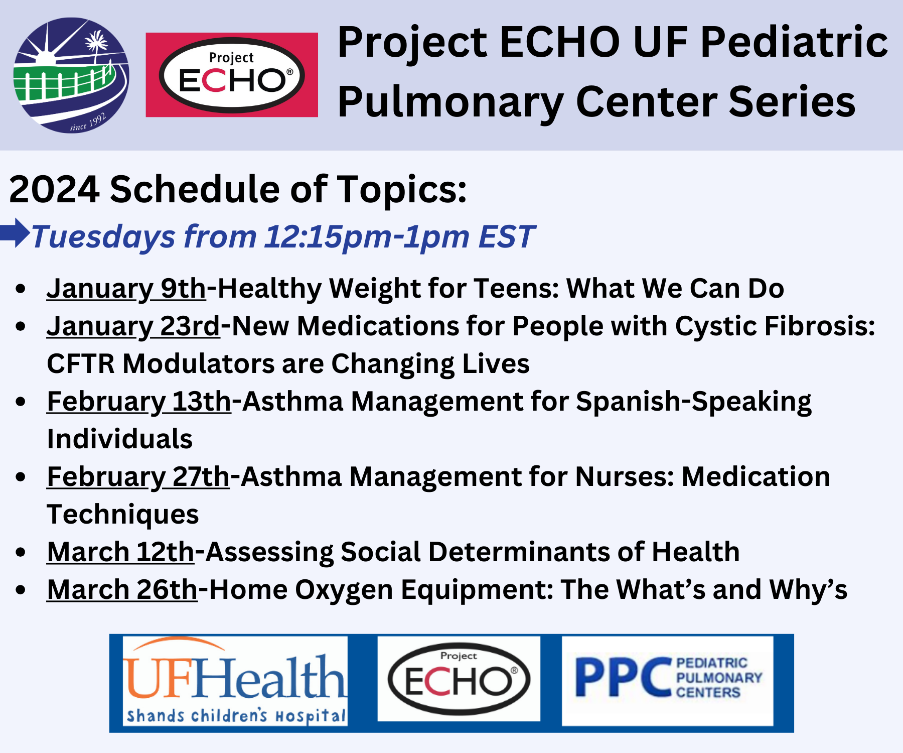 UF Pediatric Pulmonary Project ECHO